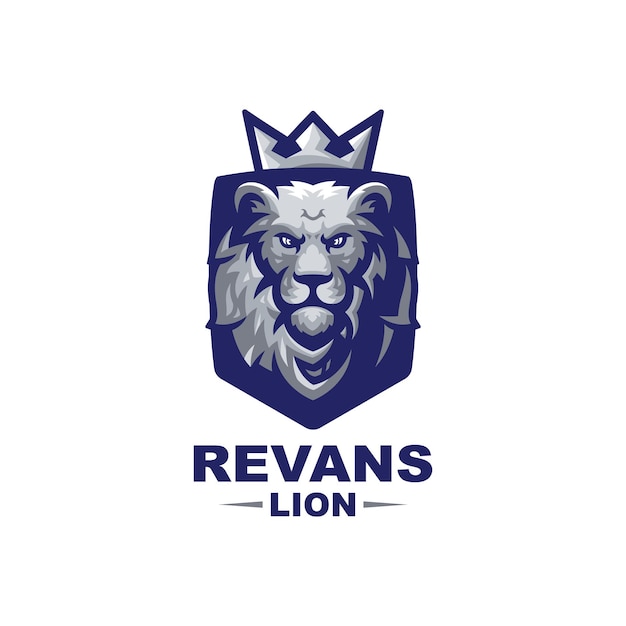 Vector lion logo design with vector