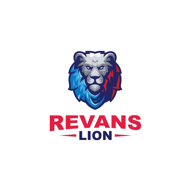 Vector lion logo design with vector