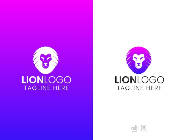 Vector lion logo design