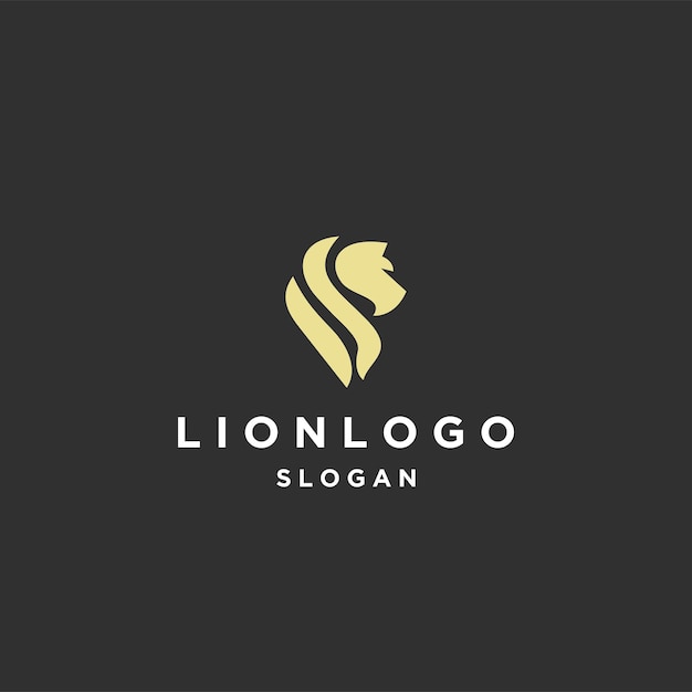 Vettore modello di progettazione dell'icona del logo del leone