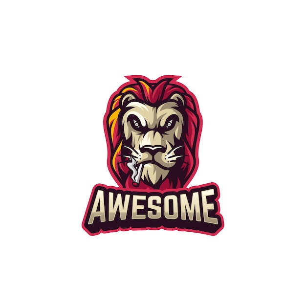 Vector lion logo mascot