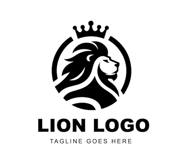 Lion logo ontwerp klaar om te gebruiken premium vector mascotte illustratie