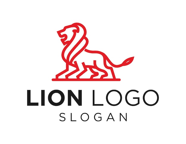 Lion-logo op een witte achtergrond
