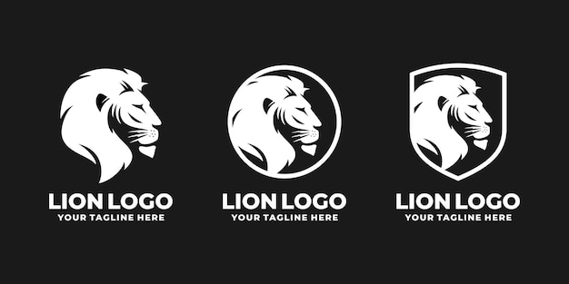 Lion logo set