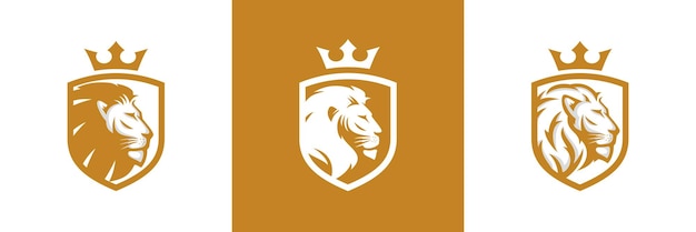 Lion logo set