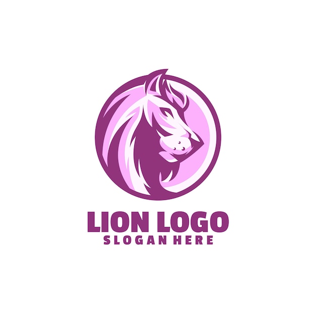 lion logo template isolated on white