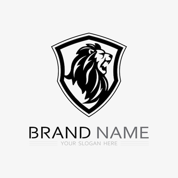 Vector lion logo template vector icon