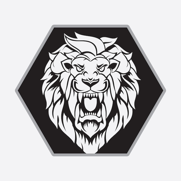 Значок вектора шаблона логотипа льва