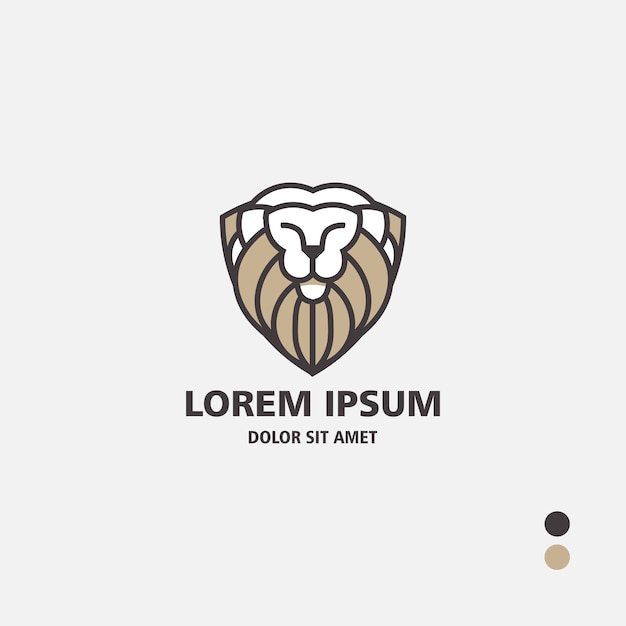 Vettore modello di logo del leone