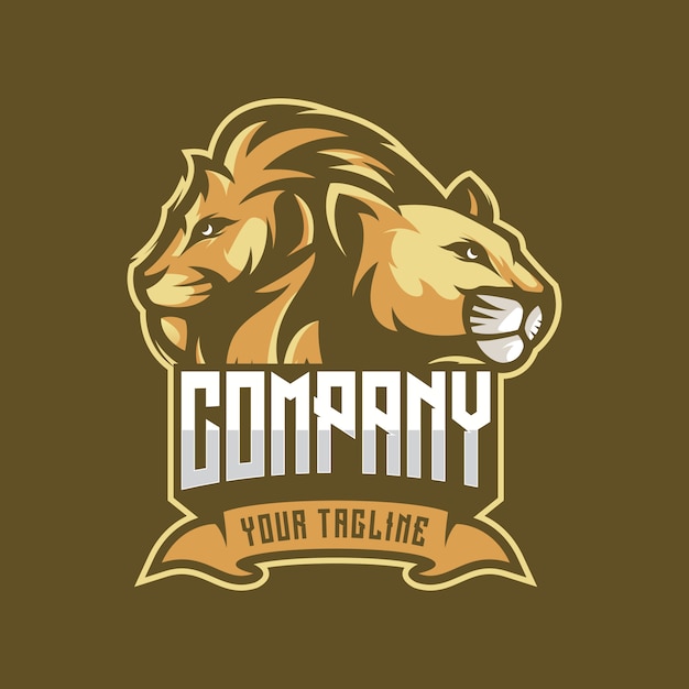 ライオンのロゴのテンプレート