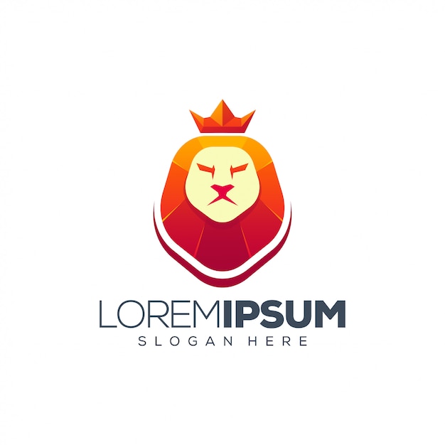 Vector lion logo template