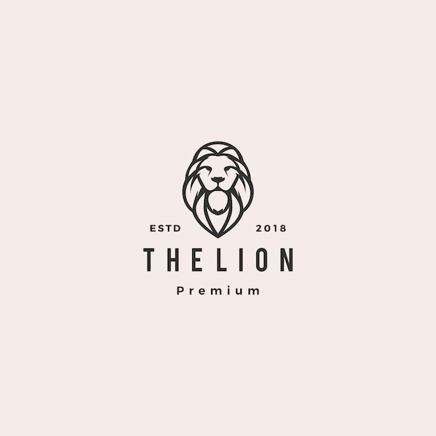 Lion logo vector icon illustration