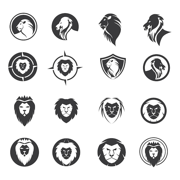 Lion logo vector template vectors