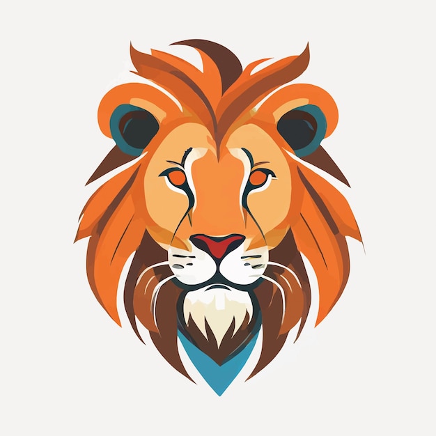 ライオンのロゴが白い背景に描かれています