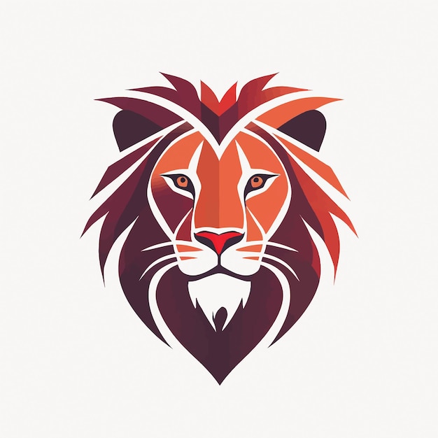 Vector lion logo on a white background