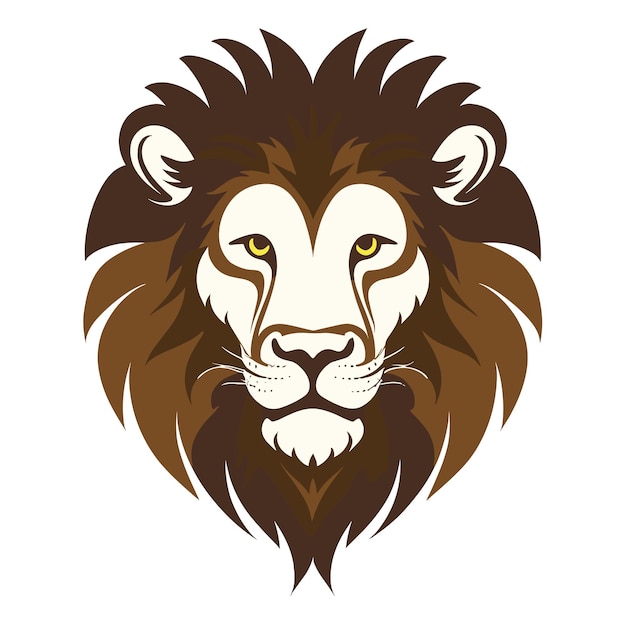 白い背景のライオンのロゴ