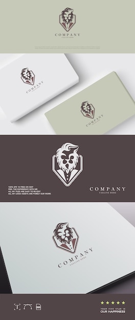 Lion man logo classic simple