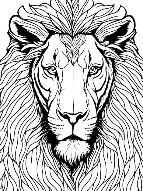 Lion Mandala Coloring Page for Adults