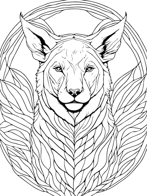 Lion Mandala Coloring Page for Adults