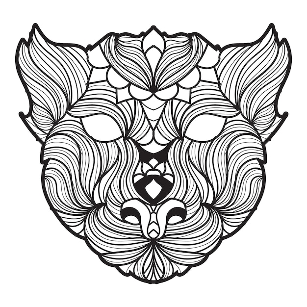 Lion mandala vector illustration