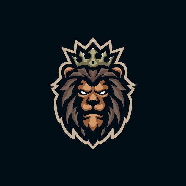 Lion mascot logo design vector with modern illustration concept style for badge, emblem and tshirt printing. lion king illustration for sport and esport team.