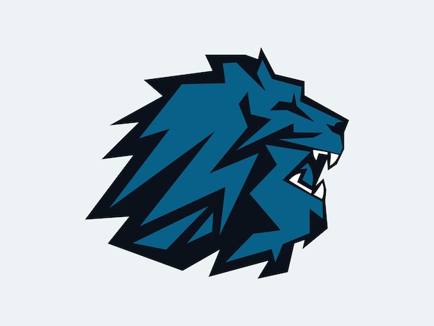 Lion mascot logo design with modern illustration concept