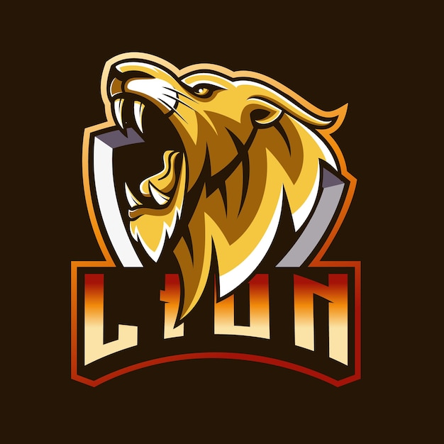 Lion mascot logo good use for symbol identity emblem badge and more