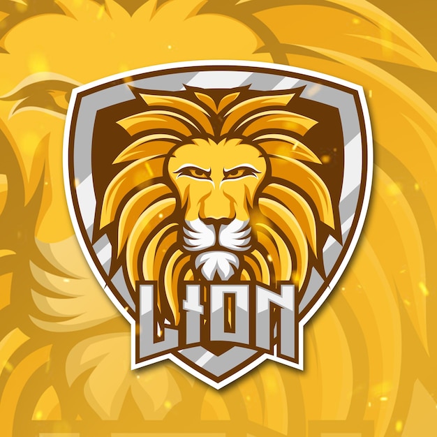 Иллюстрация векторного дизайна логотипа талисмана льва идеально подходит для спортивных команд или киберспорта