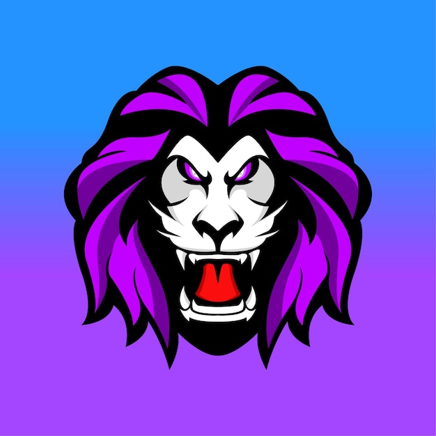 LION MASCOT LOGO VECTOR ILLUSTRATION