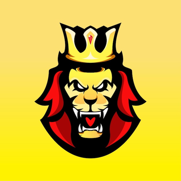 Векторная иллюстрация логотипа lion mascot