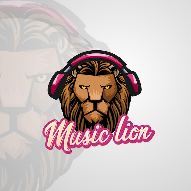 Vector lion mascot logo