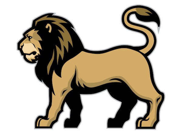 Vector lion mascot stance