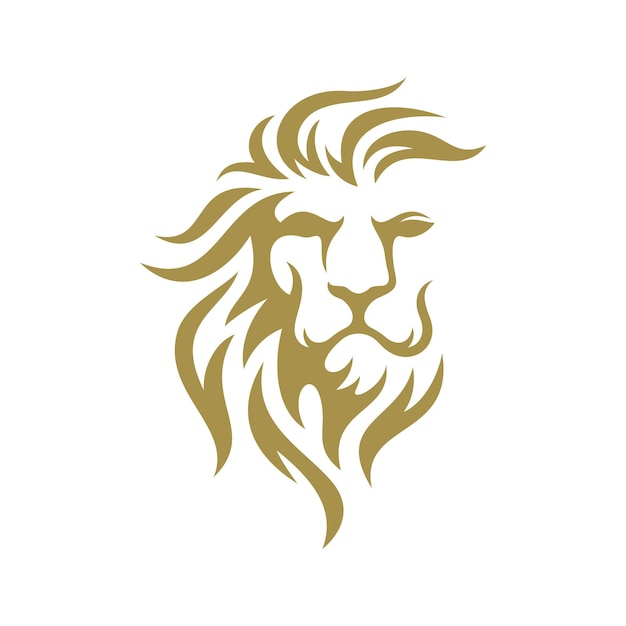 Lion mascotte logo ontwerp Lion hoofd haar manen crest vector illustratie