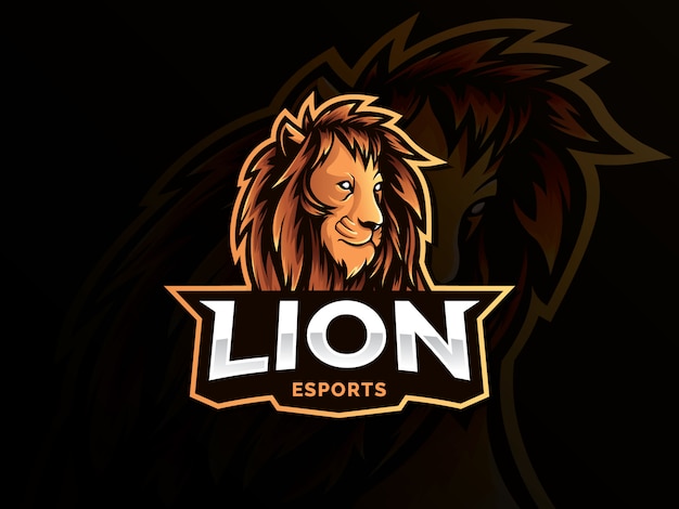 Lion mascotte sport stijl logo