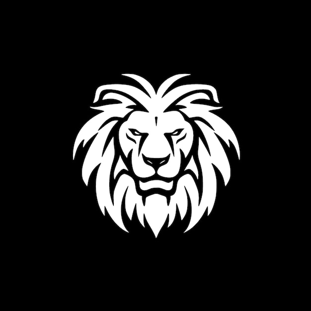 Lion Minimalist en Flat Logo Vector illustratie