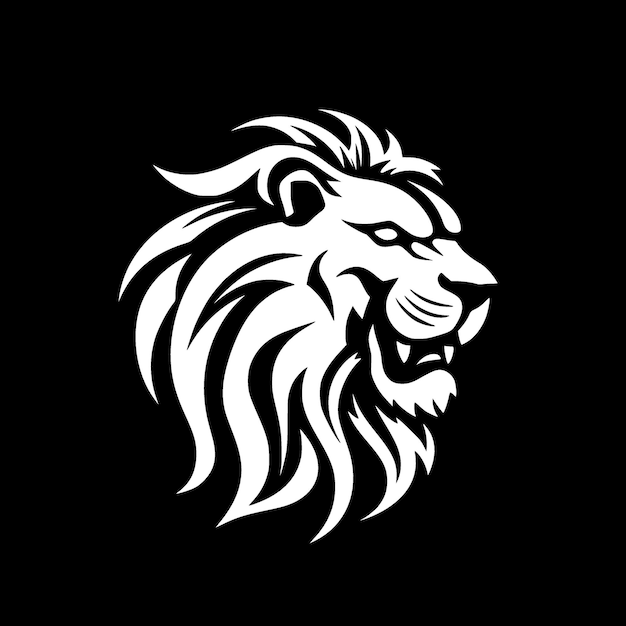 Lion Minimalist en Flat Logo Vector illustratie