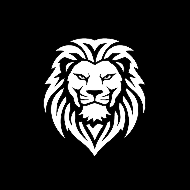 Lion Minimalist en Flat Logo Vector illustratie