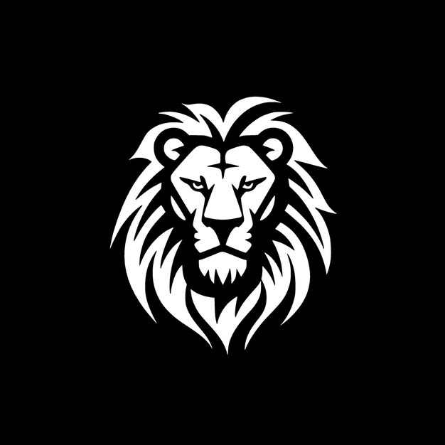 Lion Minimalist en Simple Silhouette Vector illustratie