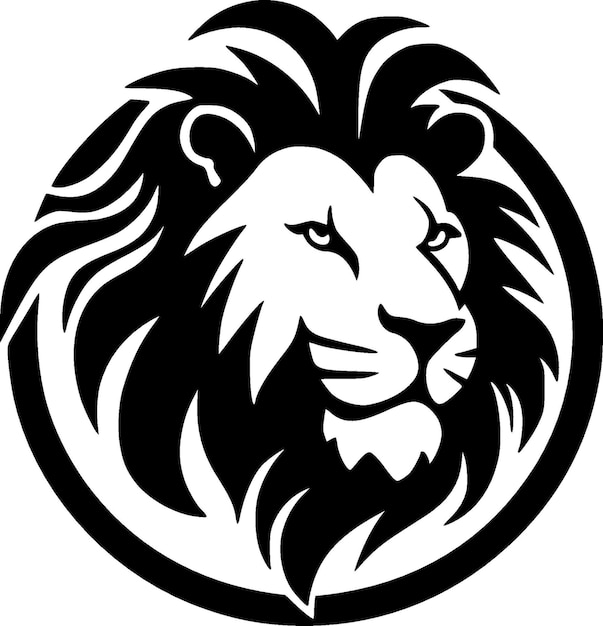 Lion Minimalist and Flat Logo Vector illustration