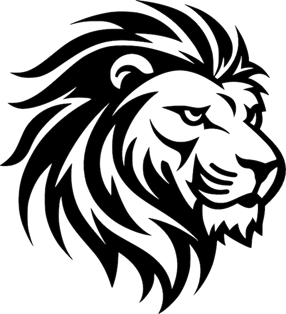 Lion Minimalist and Flat Logo Vector illustration