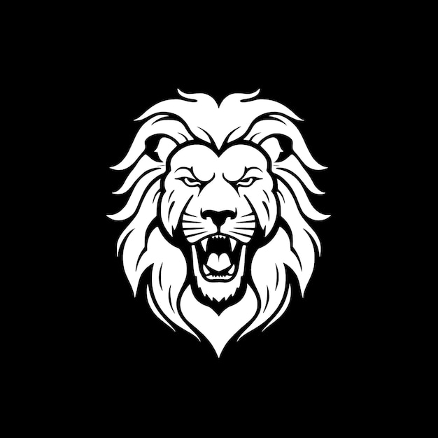 Lion Minimalist and Flat Logo Vector illustration