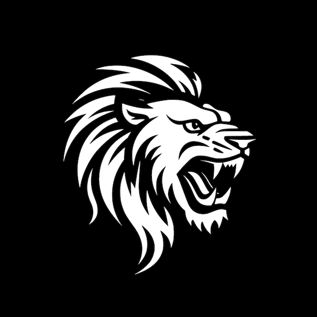 Lion Minimalist and Flat Logo Vector illustration