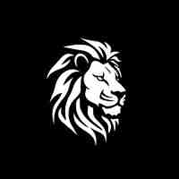 Vector lion minimalist and flat logo vector illustration