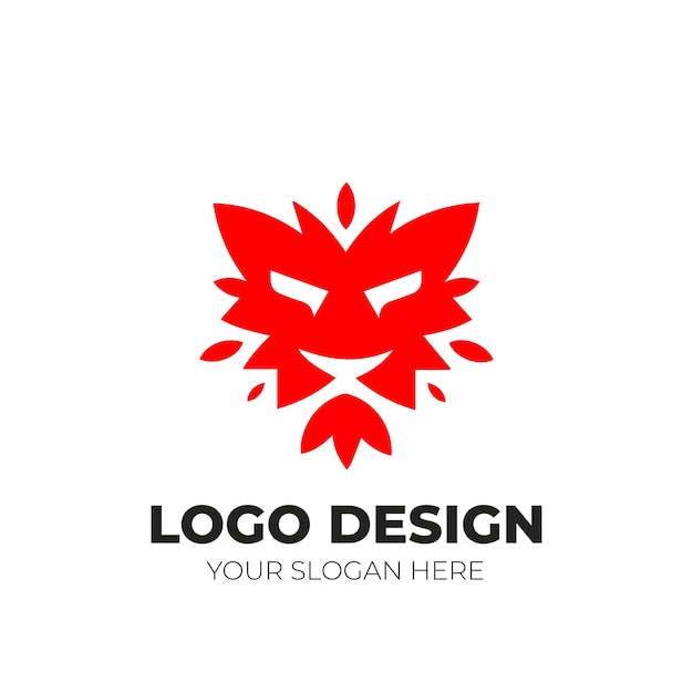 Vector lion minimalist logo design