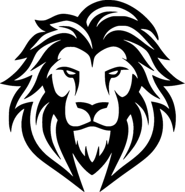 Lion Minimalist and Simple Silhouette Vector illustration