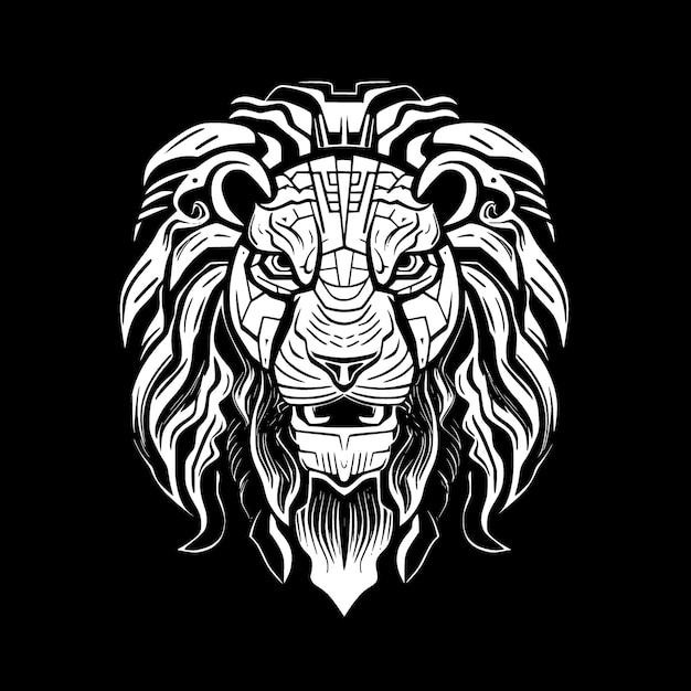 Lion Minimalist and Simple Silhouette Vector illustration