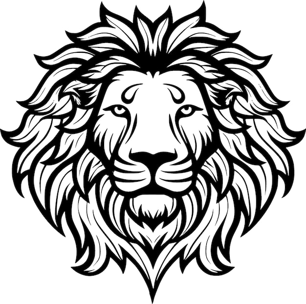 Lion Minimalist and Simple Silhouette Vector illustration