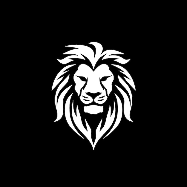 Vector lion minimalist and simple silhouette vector illustration