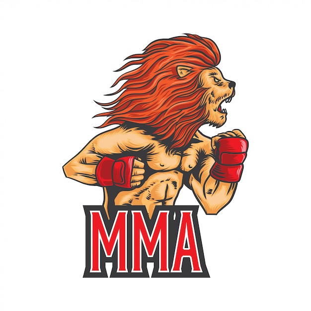 lion mma illustration