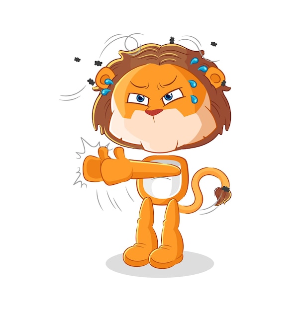 Lion riding skateboard cartoon character vector